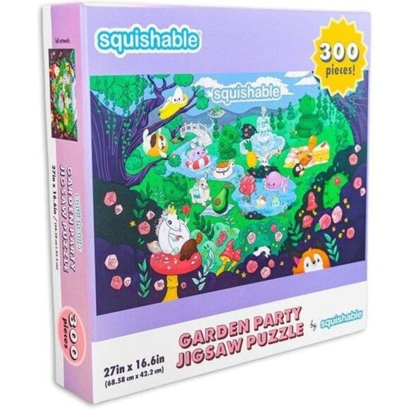 Squishable Other - Squishable 300-Piece Garden Party Jigsaw Puzzle 27" x 16.6" Vibrant & Fun